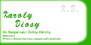 karoly diosy business card