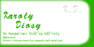 karoly diosy business card